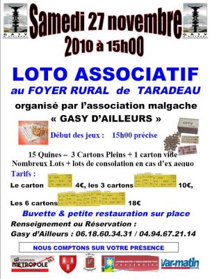 LOTO ASSOCIATIF � but HUMANITAIRE