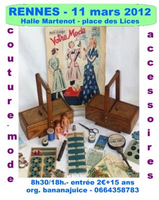 RENNES - 11 mars 12 - puces couture - accessoires - mode