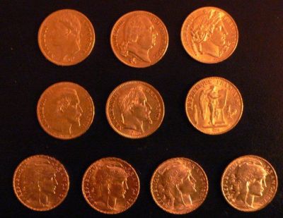 10 Pi�ces 20 Francs Or - Etat Sup/Spl je les vend a 2000�