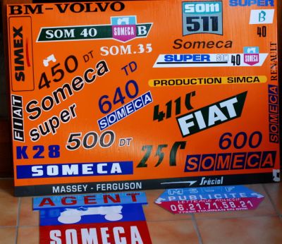someca fiat  logos pour tracteur de collection