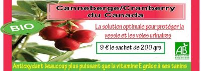 baies de cranberry/canneberge