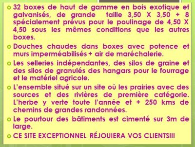 VENDS HARAS DE 30HECTARES DONT 15 SONT CONSTRUCTIBLES