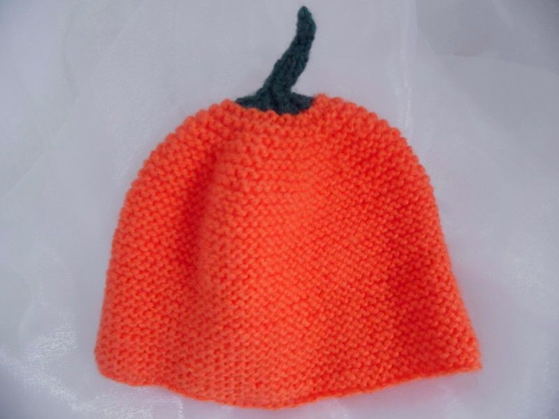  tricot laine bébé citrouille Halloween