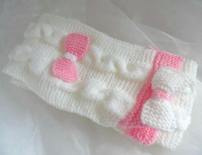 Tricot bébé  tricot laine écharpe bébé fait main