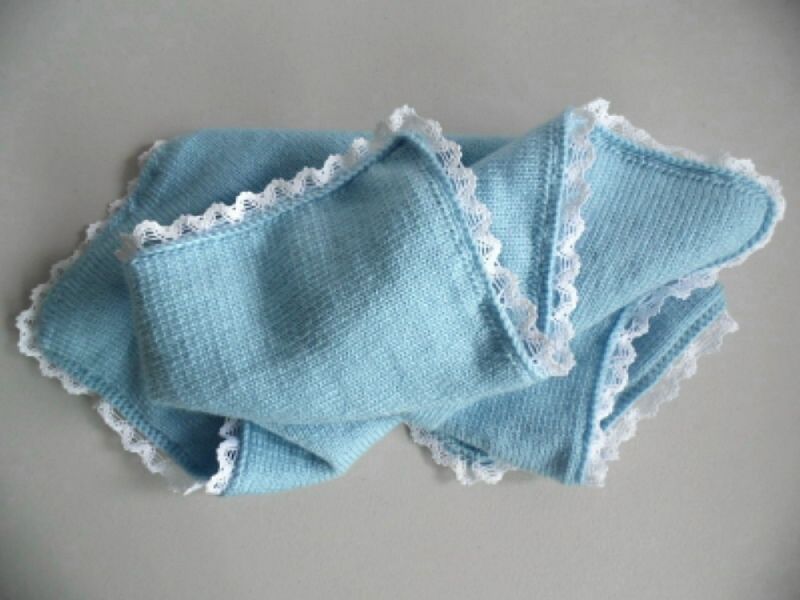 Couverture bb tricot bb laine