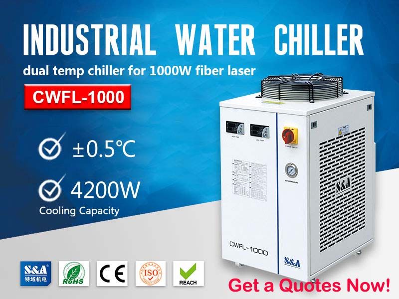 Closed Loop Water Chiller Unit for 1000W Fiber Laser Cutting Machine