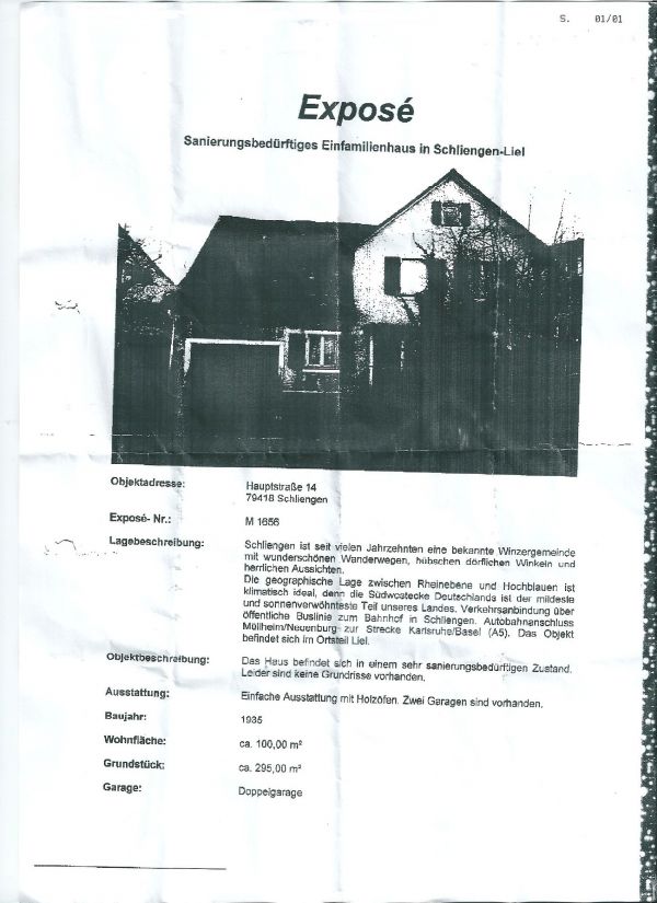 ALLEMAGNE 79418 Schliengen-LIEL