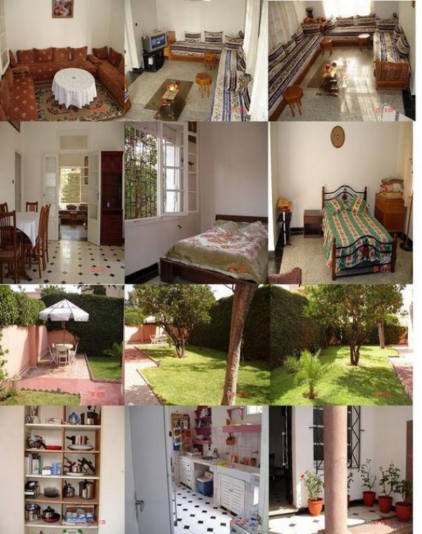 Location vacance villa meublée casablanca Maroc à 1100 dhs / nuit GSM : 002126.39.91.55.16 (Habitati