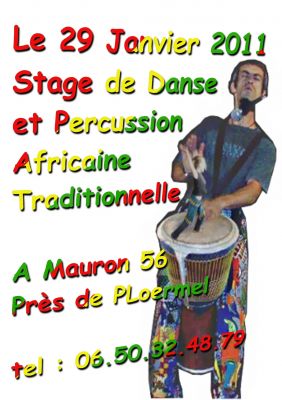 	STAGE DE DANSE/PERCU TRADITIONNELLES AFRICAINES  