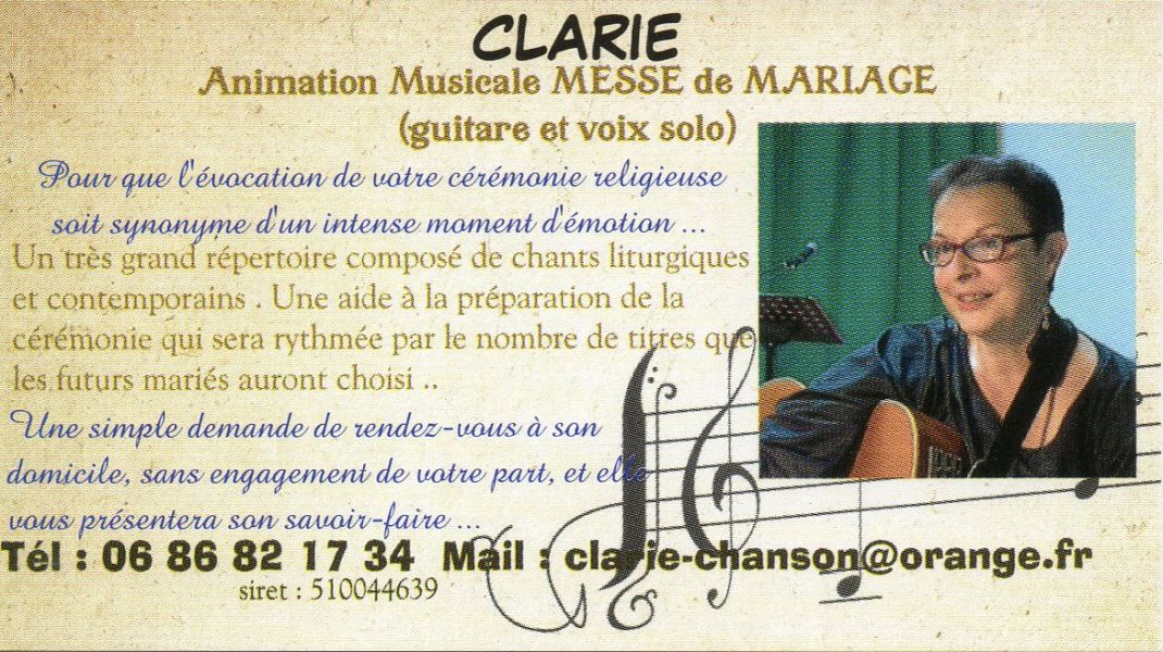 Chanteuse guitariste soliste spécialisée Messe de Mariage