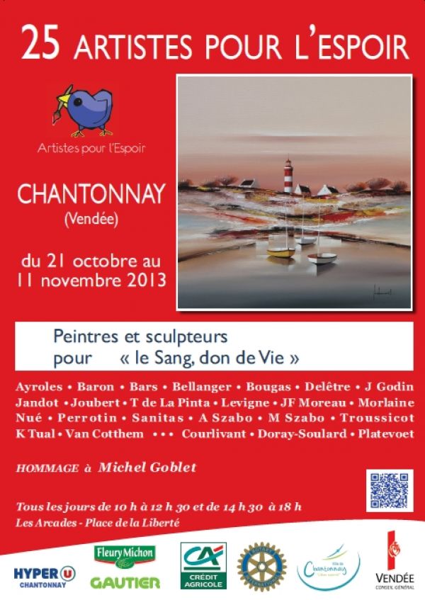 Exposition '25 Artistes pour l'Espoir' Chantonnay 2013