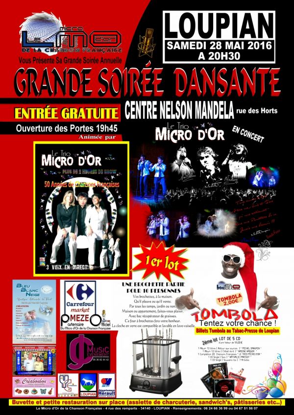 Concert dansant gratuit Trio Micro D'or mai 2016
