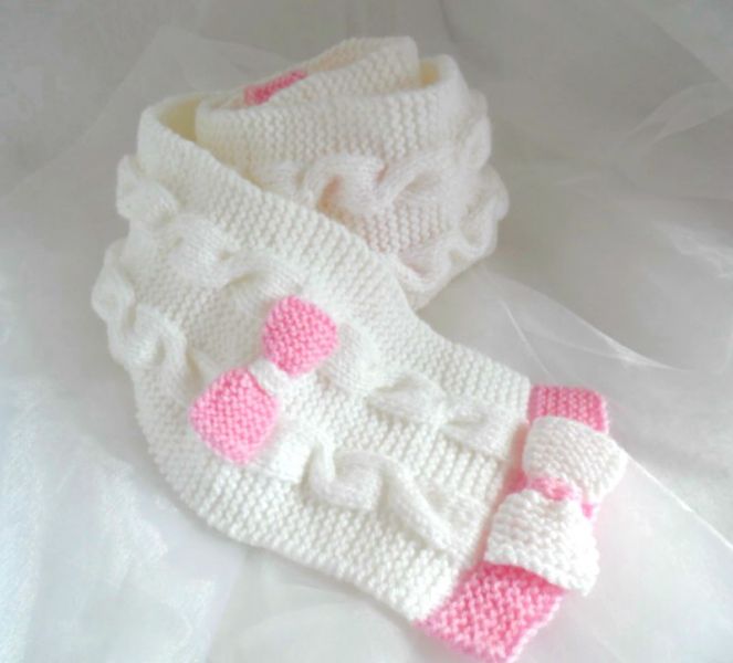  tricot bébé  tricot laine écharpe bébé