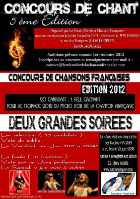 Grand concours de chant Hrault  Edition 2012