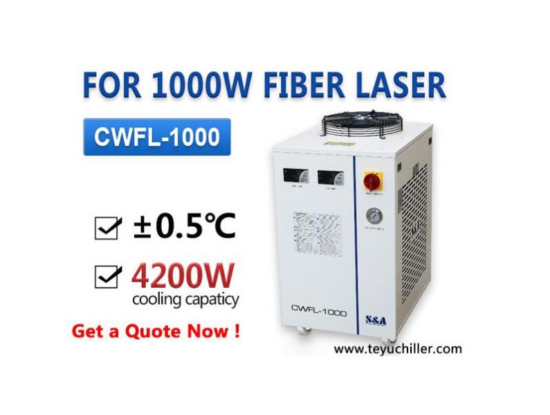 Air cooled laser water chiller for 1KW fiber laser cutting equipment