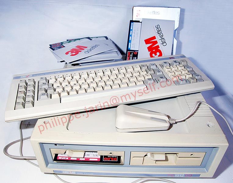 PC ordinateur Amstrad 1512 DD de 1987 (Rare)